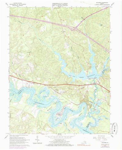 United States Geological Survey Walkers, VA (1965, 24000-Scale) digital map