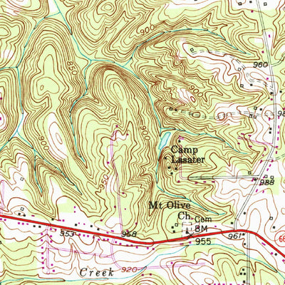 United States Geological Survey Walkertown, NC (1951, 24000-Scale) digital map