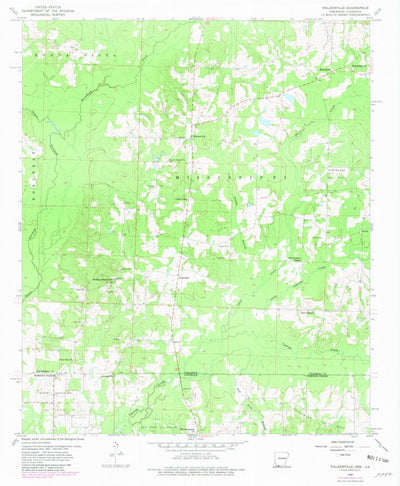 United States Geological Survey Walkerville, AR-LA (1960, 24000-Scale) digital map