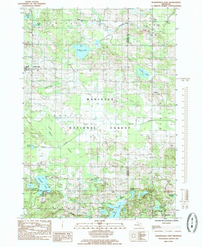 United States Geological Survey Walkerville East, MI (1985, 24000-Scale) digital map