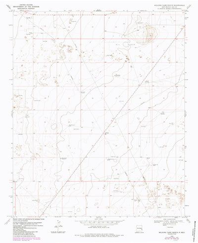 United States Geological Survey Walking Cane Ranch, NM (1970, 24000-Scale) digital map
