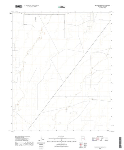 United States Geological Survey Walking Cane Ranch, NM (2020, 24000-Scale) digital map