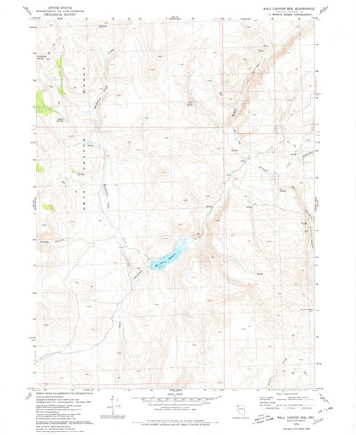 United States Geological Survey Wall Canyon Reservoir, NV (1979, 24000-Scale) digital map