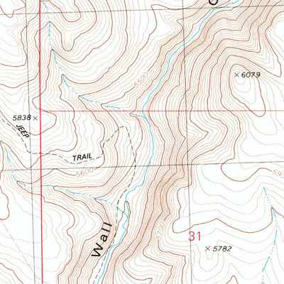 United States Geological Survey Wall Canyon Reservoir, NV (1979, 24000-Scale) digital map