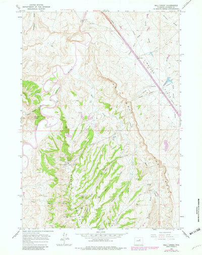 United States Geological Survey Wall Creek, WY (1961, 24000-Scale) digital map