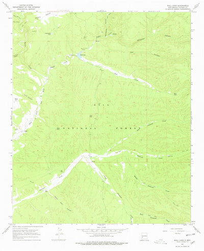 United States Geological Survey Wall Lake, NM (1967, 24000-Scale) digital map