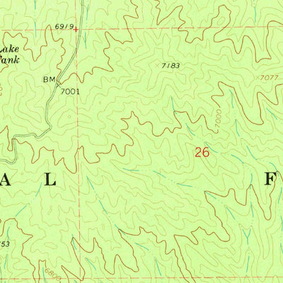 United States Geological Survey Wall Lake, NM (1967, 24000-Scale) digital map