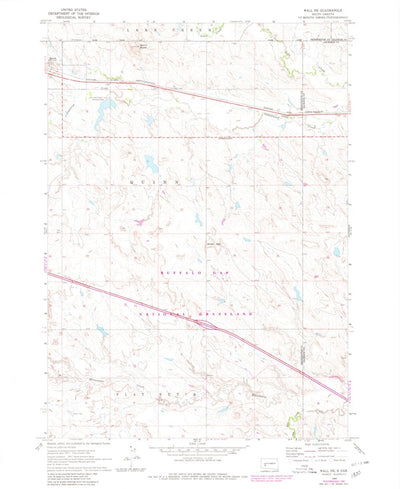 United States Geological Survey Wall NE, SD (1961, 24000-Scale) digital map