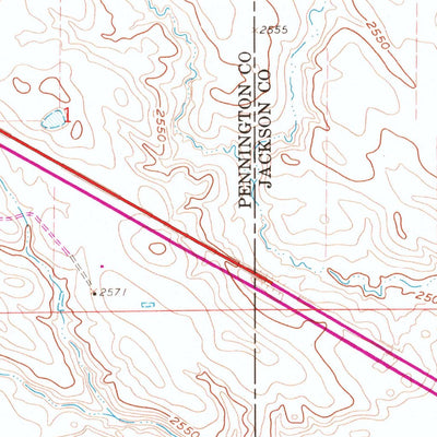 United States Geological Survey Wall NE, SD (1961, 24000-Scale) digital map