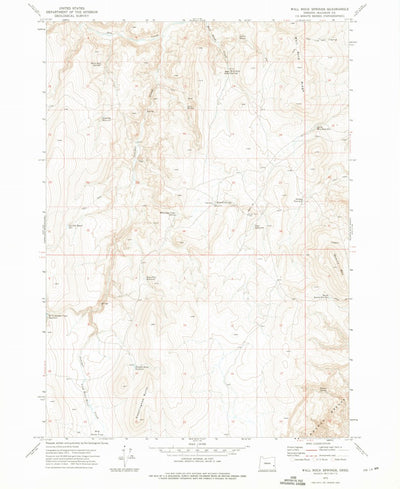 United States Geological Survey Wall Rock Springs, OR (1972, 24000-Scale) digital map