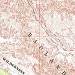 United States Geological Survey Wall SW, SD (1960, 24000-Scale) digital map