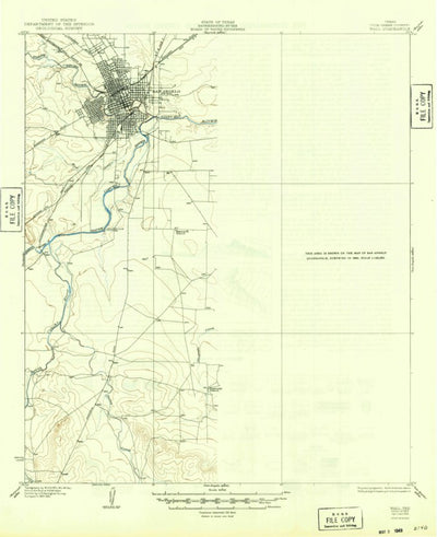 United States Geological Survey Wall, TX (1928, 62500-Scale) digital map