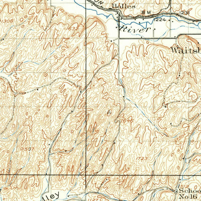 United States Geological Survey Walla Walla, WA-OR (1919, 125000-Scale) digital map