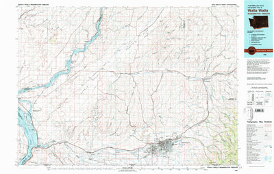 United States Geological Survey Walla Walla, WA-OR (1980, 100000-Scale) digital map