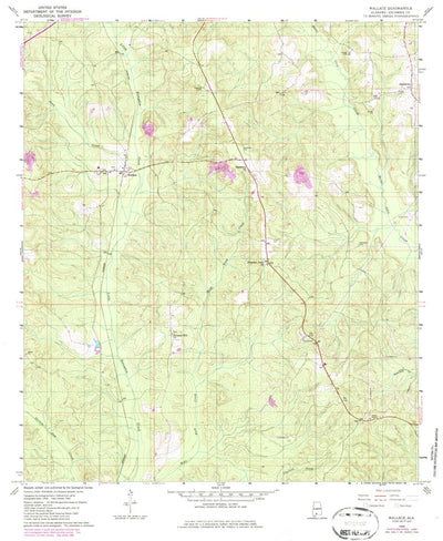 United States Geological Survey Wallace, AL (1960, 24000-Scale) digital map
