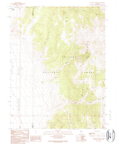 United States Geological Survey Wallace Canyon, NV (1989, 24000-Scale) digital map