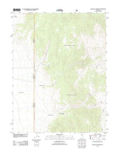 United States Geological Survey Wallace Canyon, NV (2012, 24000-Scale) digital map