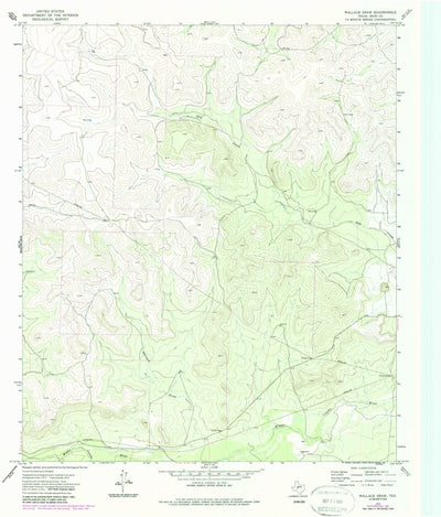 United States Geological Survey Wallace Draw, TX (1972, 24000-Scale) digital map