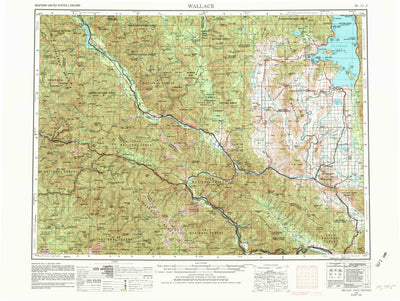 United States Geological Survey Wallace, ID-MT (1956, 250000-Scale) digital map
