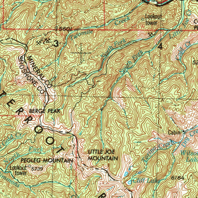 United States Geological Survey Wallace, ID-MT (1956, 250000-Scale) digital map