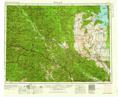 United States Geological Survey Wallace, ID-MT (1960, 250000-Scale) digital map