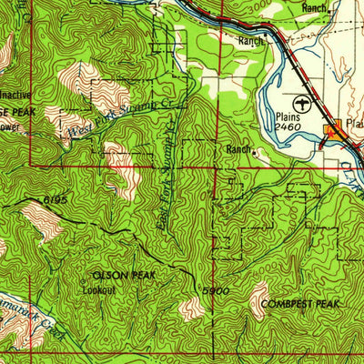 United States Geological Survey Wallace, ID-MT (1960, 250000-Scale) digital map