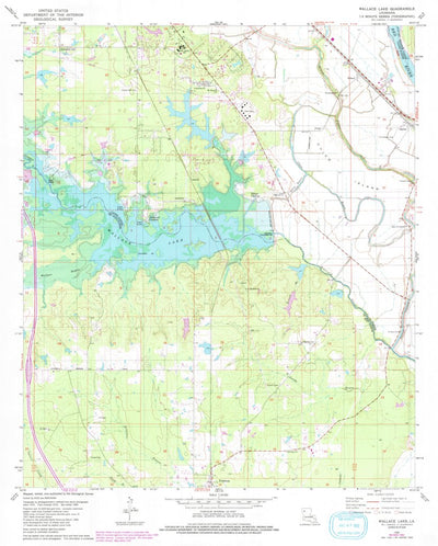 United States Geological Survey Wallace Lake, LA (1980, 24000-Scale) digital map