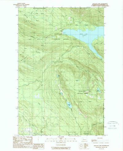 United States Geological Survey Wallace Lake, WA (1989, 24000-Scale) digital map