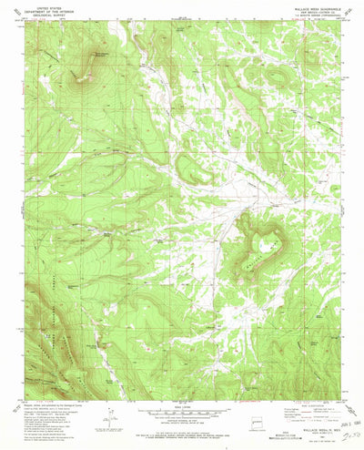 United States Geological Survey Wallace Mesa, NM (1981, 24000-Scale) digital map