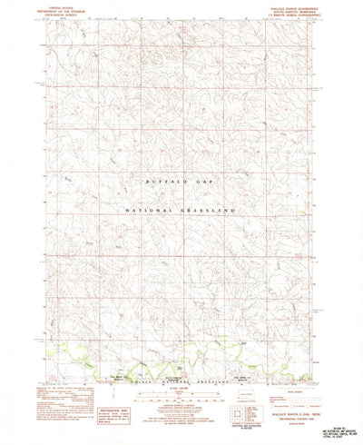 United States Geological Survey Wallace Ranch, SD-NE (1982, 25000-Scale) digital map
