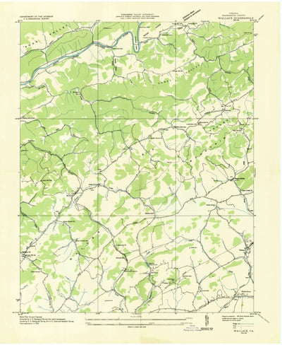 United States Geological Survey Wallace, VA (1934, 24000-Scale) digital map