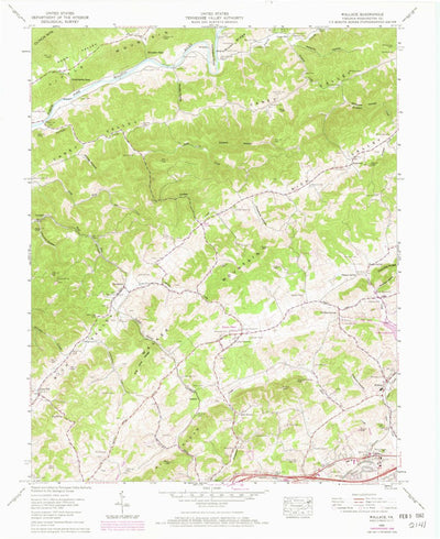 United States Geological Survey Wallace, VA (1960, 24000-Scale) digital map