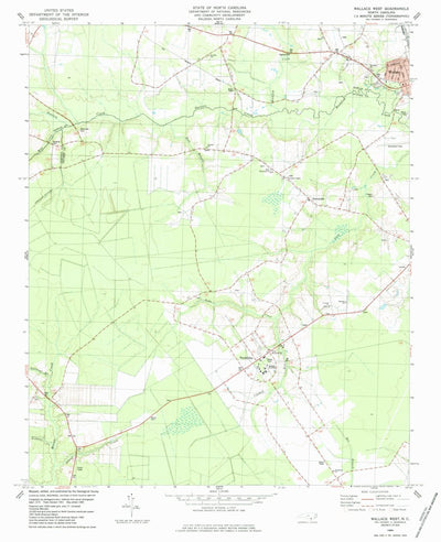 United States Geological Survey Wallace West, NC (1984, 24000-Scale) digital map