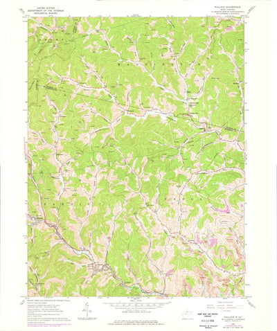 United States Geological Survey Wallace, WV (1960, 24000-Scale) digital map