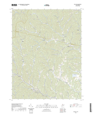 United States Geological Survey Wallace, WV (2023, 24000-Scale) digital map