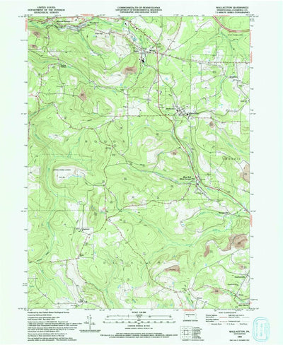 United States Geological Survey Wallaceton, PA (1993, 24000-Scale) digital map