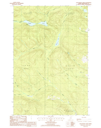 United States Geological Survey Wallagrass Lakes, ME (1985, 24000-Scale) digital map