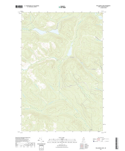 United States Geological Survey Wallagrass Lakes, ME (2021, 24000-Scale) digital map