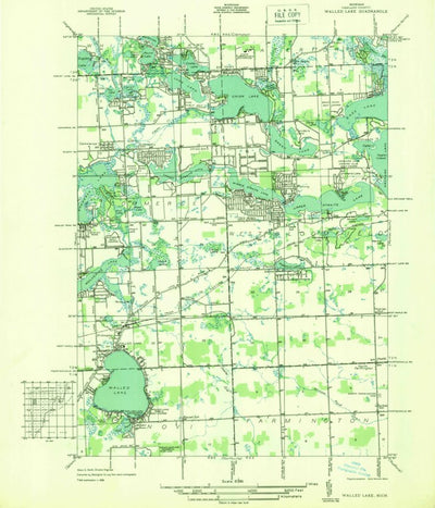 United States Geological Survey Walled Lake, MI (1936, 31680-Scale) digital map