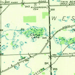 United States Geological Survey Walled Lake, MI (1936, 31680-Scale) digital map