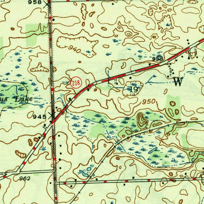 United States Geological Survey Walled Lake, MI (1945, 24000-Scale) digital map