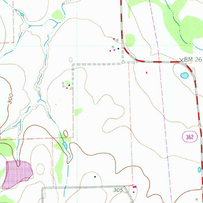 United States Geological Survey Waller NW, TX (1960, 24000-Scale) digital map