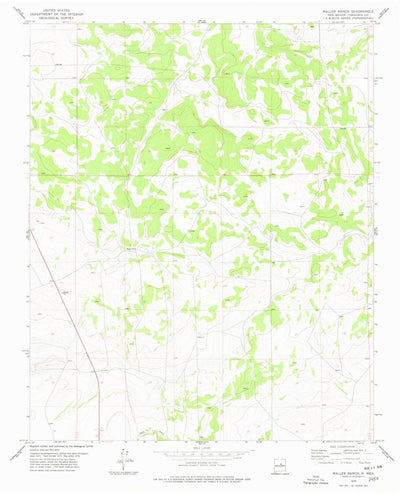 United States Geological Survey Waller Ranch, NM (1978, 24000-Scale) digital map