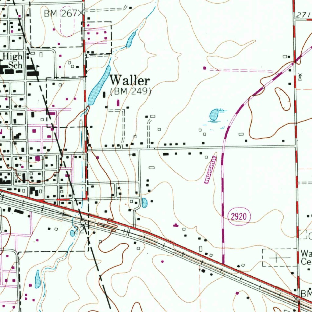 Waller, TX (1960, 24000-Scale) Map by United States Geological Survey ...