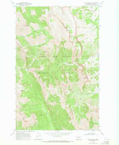 United States Geological Survey Walling Reef, MT (1968, 24000-Scale) digital map