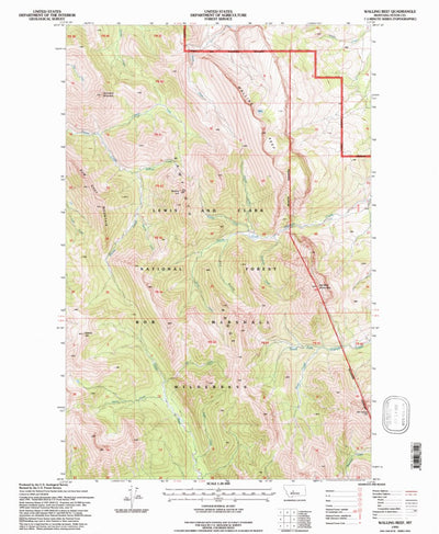 United States Geological Survey Walling Reef, MT (1995, 24000-Scale) digital map