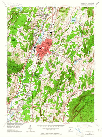 United States Geological Survey Wallingford, CT (1954, 24000-Scale) digital map
