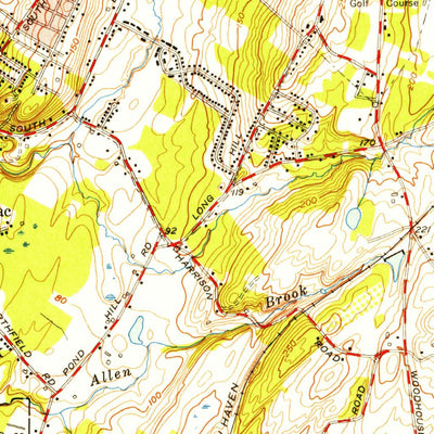 United States Geological Survey Wallingford, CT (1954, 31680-Scale) digital map