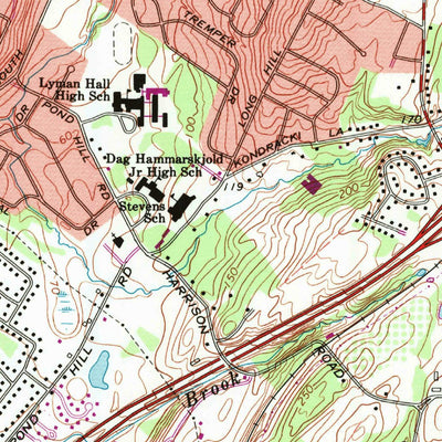 United States Geological Survey Wallingford, CT (1967, 24000-Scale) digital map