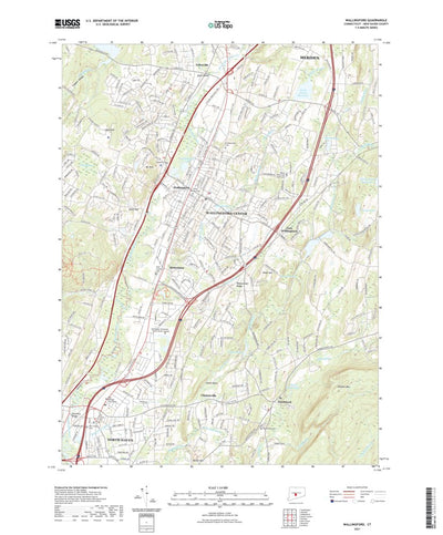 United States Geological Survey Wallingford, CT (2021, 24000-Scale) digital map